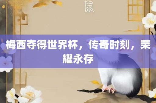 梅西夺得世界杯，传奇时刻，荣耀永存