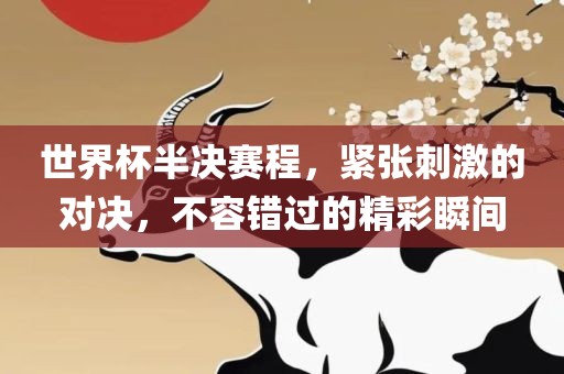 世界杯半决赛程，紧张刺激的对决，不容错过的精彩瞬间