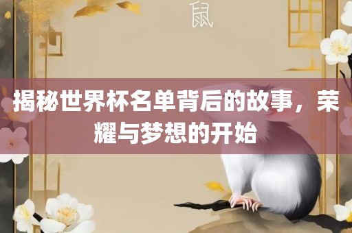 揭秘世界杯名单背后的故事，荣耀与梦想的开始