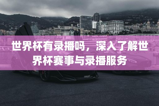 世界杯有录播吗，深入了解世界杯赛事与录播服务