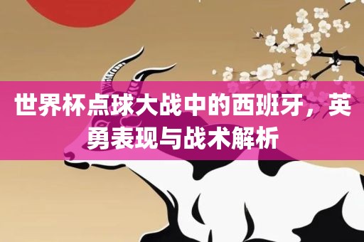 世界杯点球大战中的西班牙，英勇表现与战术解析