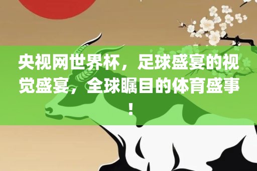 央视网世界杯，足球盛宴的视觉盛宴，全球瞩目的体育盛事！