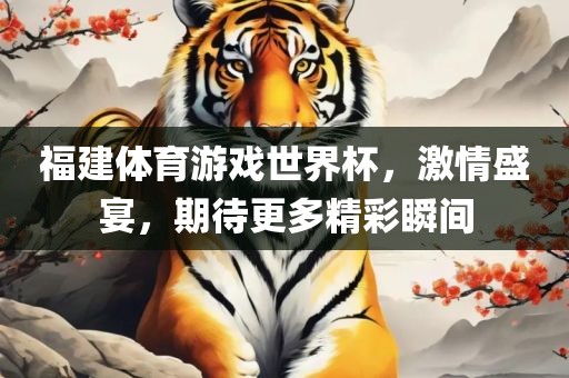 福建体育游戏世界杯，激情盛宴，期待更多精彩瞬间