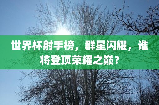 世界杯射手榜