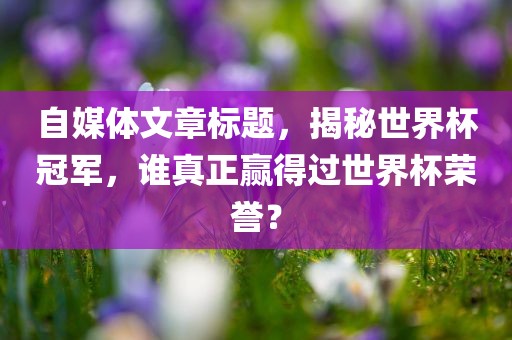 自媒体文章标题，揭秘世界杯冠军，谁真正赢得过世界杯荣誉？