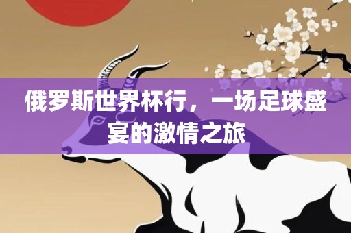 俄罗斯世界杯行，一场足球盛宴的激情之旅