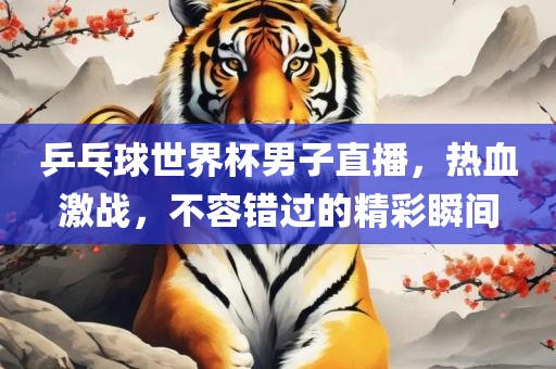 乒乓球世界杯男子直播，热血激战，不容错过的精彩瞬间漯河市盈旭机械设备有限公司
