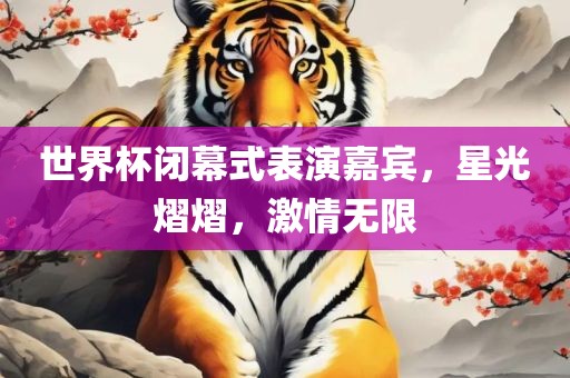 世界杯闭幕式表演嘉宾，星光熠熠，激情无限
