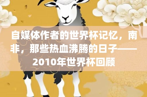 自媒体作者的世界杯记忆，南非，那些热血沸腾的日子——2010年世界杯回顾
