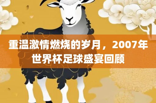 重温激情燃烧的岁月，2007年世界杯足球盛宴回顾