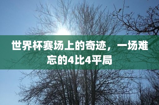 世界杯赛场上的奇迹，一场难忘的4比4平局