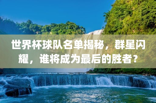 世界杯球队名单揭秘，群星闪耀，谁将成为最后的胜者？
