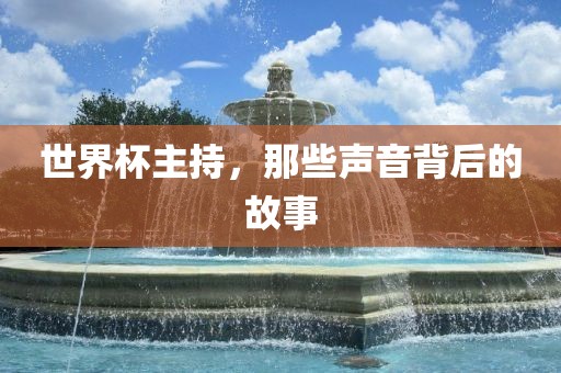 世界杯主持，那些声音背后的故事