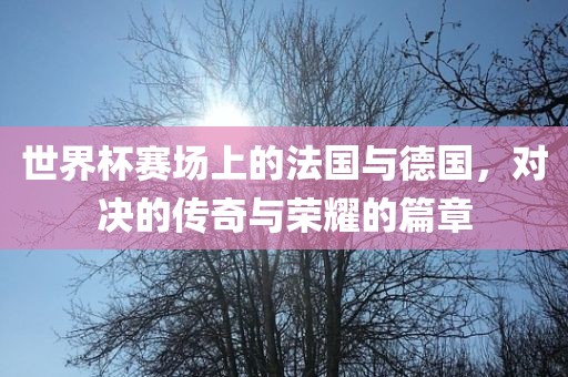 世界杯赛场上的法国与德国，对决的传奇与荣耀的篇章