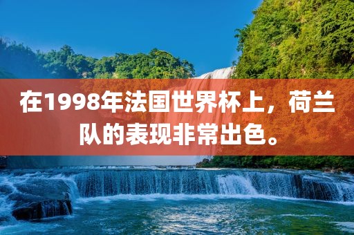 在1998年法国世界杯上，荷兰队的表现非常出色。