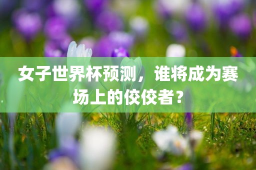 女子世界杯预测，谁将成为赛场上的佼佼者？