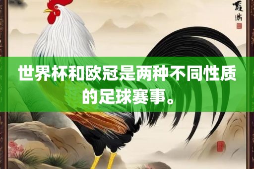 世界杯和欧冠是两种不同性质的足球赛事。