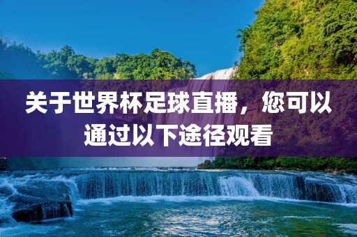 关于世界杯足球直播，您可以通过以下途径观看