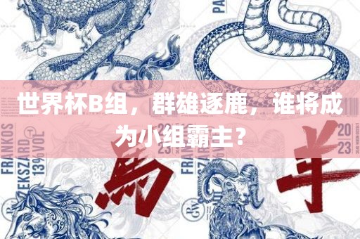 世界杯B组，群雄逐鹿，谁将成为小组霸主？