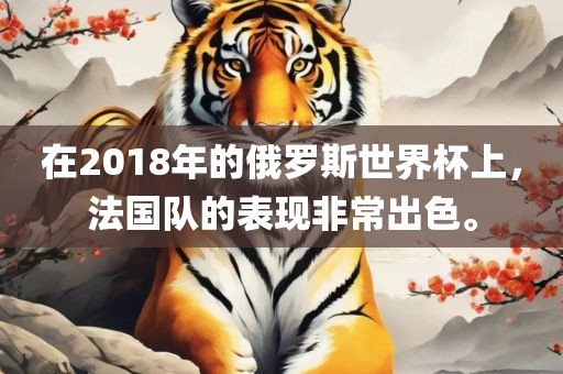 在2018年的俄罗斯世界杯上，法国队的表现非常出色。漯河市盈旭机械设备有限公司
