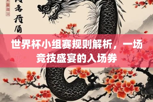 世界杯小组赛规则解析，一场竞技盛宴的入场券