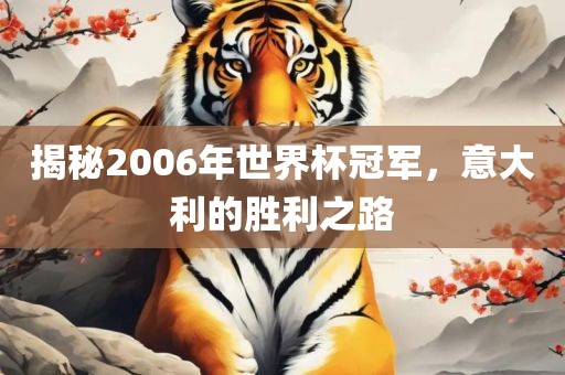 揭秘2006年世界杯冠军，意大利的胜利之路