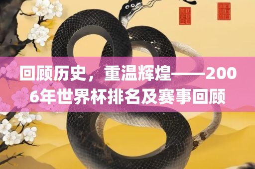 回顾历史，重温辉煌——2006年世界杯排名及赛事回顾