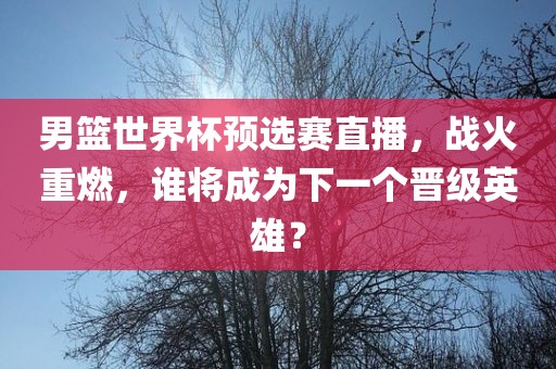 男篮世界杯预选赛直播，战火重燃，谁将成为下一个晋级英雄？