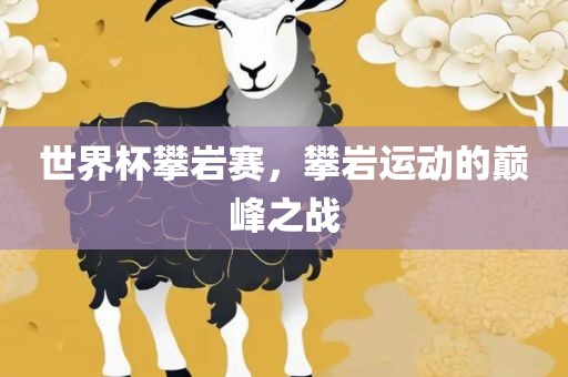 世界杯攀岩赛，攀岩运动的巅峰之战