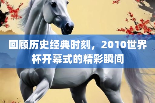 回顾历史经典时刻，2010世界杯开幕式的精彩瞬间