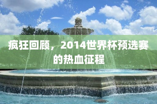 疯狂回顾，2014世界杯预选赛的热血征程