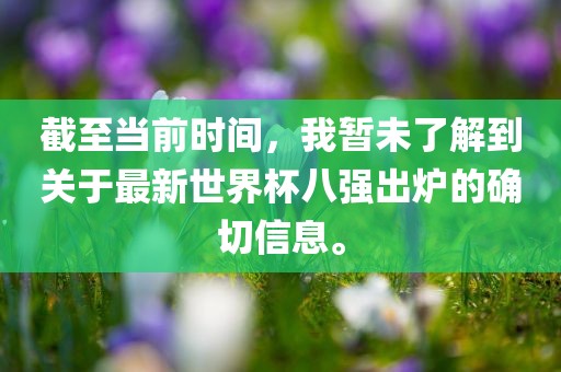 截至当前时间，我暂未了解到关于最新世界杯八强出炉的确切信息。