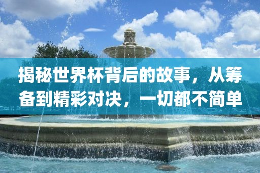 揭秘世界杯背后的故事，从筹备到精彩对决，一切都不简单
