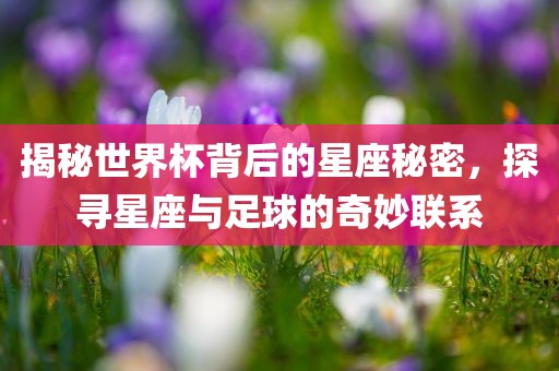 揭秘世界杯背后的星座秘密，探寻星座与足球的奇妙联系