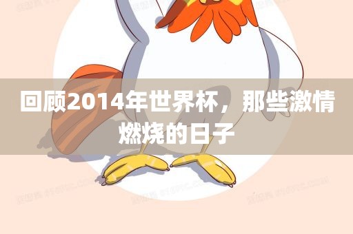 回顾2014年世界杯，那些激情燃烧的日子