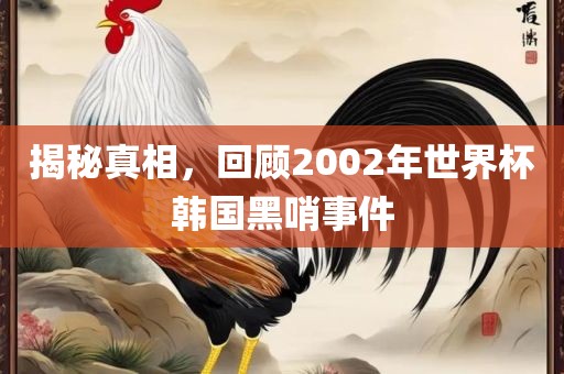 揭秘真相，回顾2002年世界杯韩国黑哨事件