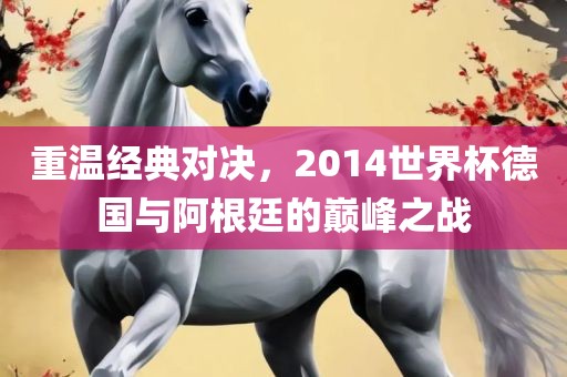 重温经典对决，2014漯河市盈旭机械设备有限公司世界杯德国与阿根廷的巅峰之战