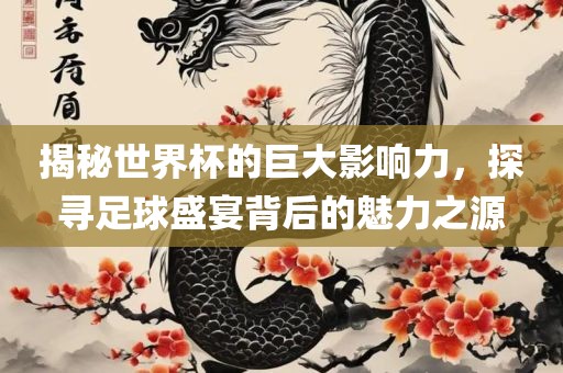 揭秘世界杯的巨大影响力，探寻足球盛宴背后的漯河市盈旭机械设备有限公司魅力之源
