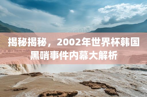 揭秘揭秘，2002年世界杯韩国黑哨事件内幕大解析