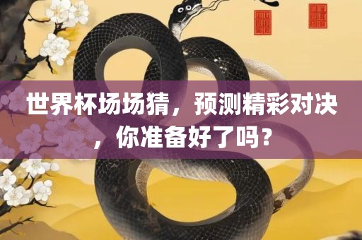 世界杯场场猜，预测精彩对决，你准备好了吗？