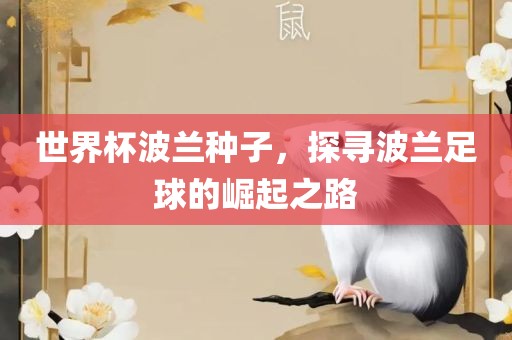世界杯波兰种子，探寻波兰足球的崛起之路漯河市盈旭机械设备有限公司