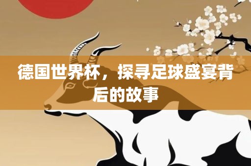 德国世界杯，探漯河市盈旭机械设备有限公司寻足球盛宴背后的故事